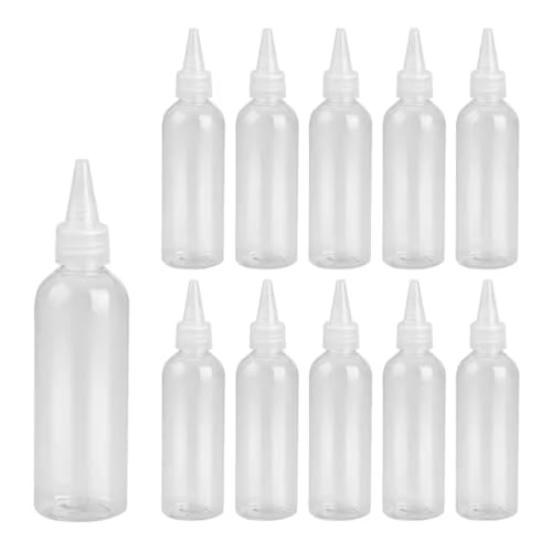 Anicy - Anicy Lot de 10 flacons pissettes de 100 ml - Bouteille de laboratoire avec pipette fine en plastique - Bouteille doseuse - -5%