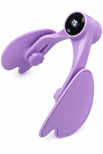Coverzone Dijital Sayaçlı Thigh Master Bacak Egzersiz Aleti İç Bacak Sıkılaştırıcı Kalça Basen Şekillendirici Evde Fitness Pilates Spor Aleti LCD Ekranlı Taşınabilir | TM66 (Mor)
