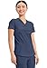 Cherokee Form Scrub Tops for Women, Stretchy V-Neck Knit Scrub Top CK840, XL, Navy