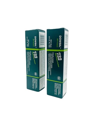 Dowsil 732 Mult-Purpose Sealant Silicone Clear 90 ML (2-Pack)