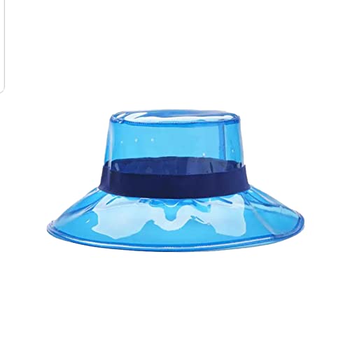 Clear Bucket Hat Women Sun Visor Waterproof Rain Transparent Plastic Wide Brim Ladies Bucket Cap Fashion Rain Cap #TOP2