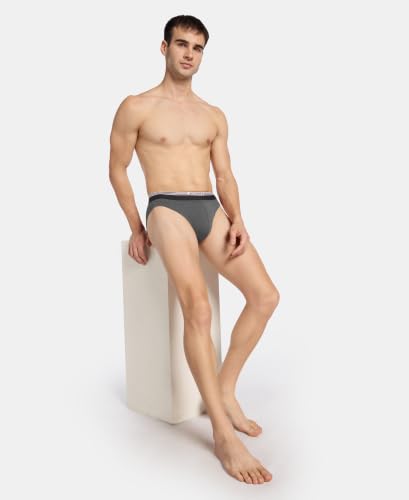 Image of Jockey US49 Men Super Combed Cotton Solid Brief with Ultrasoft Waistband