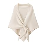 HOFSIN Pashmina Shawl Wraps for Women,Women'S Solid Color Scarf,Knitted Shawls and Cardigan,Cashmere Sweaters for Women (Beige)