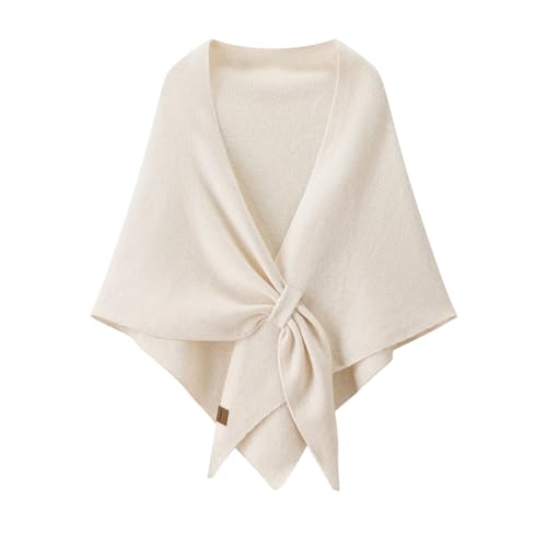 HOFSIN Pashmina Shawl Wraps for Women,Women'S Solid Color Scarf,Knitted Shawls and Cardigan,Cashmere Sweaters for Women (Beige)