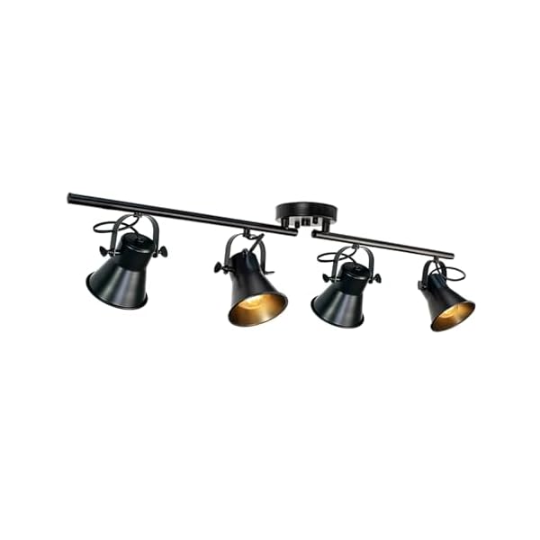 Track lighting37inch track lighting fixtures ceiling black track light kitchen lights ceiling 4 light large rustic farmhouse track lighting for kitchen closet living room bar rotatable light head  urban country home decor