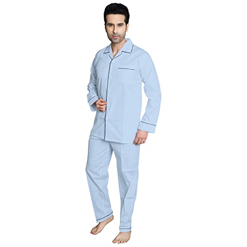 Image of Men's Cotton Solid Night Suit