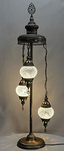 Moroccan Mosaic Lamp Table Desk Floor Lamp Lamps Bronze Effect Handmade Unique Crushed Glass Tiffany Style Turkish Moroccan Arabian Bedside Table Lighting Led A+++ White