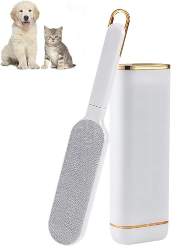 AUSYIWI Pet Hair Remover, Large Lint Brush With Self-Cleaning Base, Fluff Remover for Clothes, Reusable Double-Sided Fur Cleaner for Dog and Cat