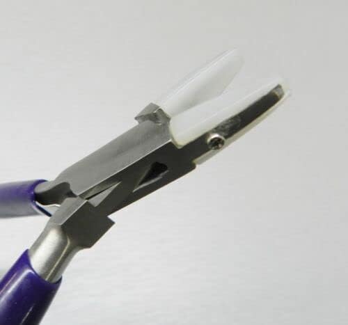 Pliers Nylon Jaw Chain Nose Jewelry Bead Wire Working Form Bending Tool Plus Extra Set of Nylon Jaws Included By JTS