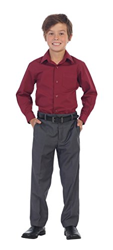 Image of Gioberti Boys Long Sleeve Solid Dress Shirt
