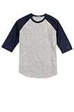 Sport-Tek Men's Colorblock Raglan Jersey M Heather Grey/Navy