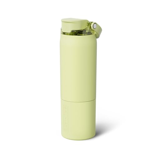 Image of BruMate Rise 25oz Water Bottle With 100% Leakproof Covered Silicone Straw | Insulated Stainless Steel Water Bottle | Cup-Holder Friendly | Fast Flow | Soft Sip Silicone Spout | BPA-Free (Prickly Pear)
