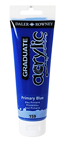 Daler-Rowney Graduate Acrylic Paint, Plastic Tube, 4oz - 120 ml, Primary Blue