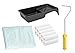 Produktbild Lackier Set: 10 x Schaumwalzen 10 cm superfein gerade | 1 x Farbroller Bügel | 1 x Farbwanne | 1 x Abdeckfolie