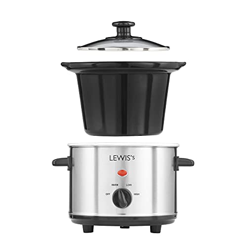 LEWIS'S Slow Cooker 120W - Stainless Steel Food Heater with 3 Heat Settings 1.5ltr 3.5ltr, 5ltr, 8ltr (1.5ltr) - Image 7