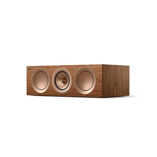 KEF R2 Meta Compact 3 Way Center Channel Speaker (Walnut)