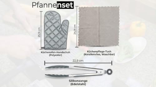 Chef Wonderful Antihaft (28cm) Grillpfanne für Induktionsherd, Marmorbeschichtung & abnehmbarer Griff… – Ansicht 3