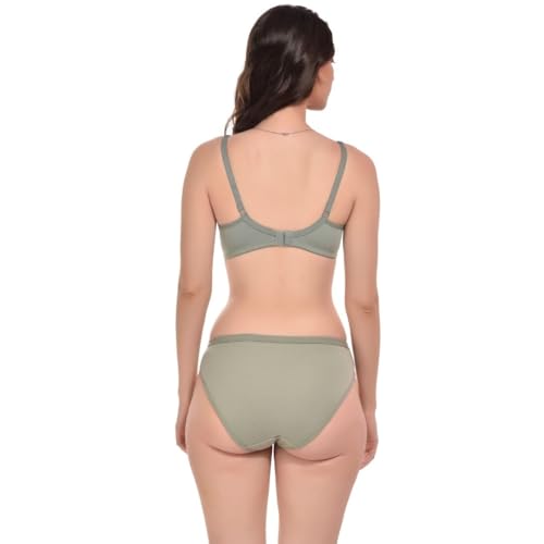 Image of UNITRUST Premium Lingerie Set with Full Coverage Non-Padded Bra and Hipster