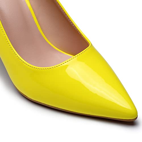 Image of Elisabet Tang High Heels, Womens Pointed Toe Slip on Stilettos Party Wedding Pumps Basic Shoes