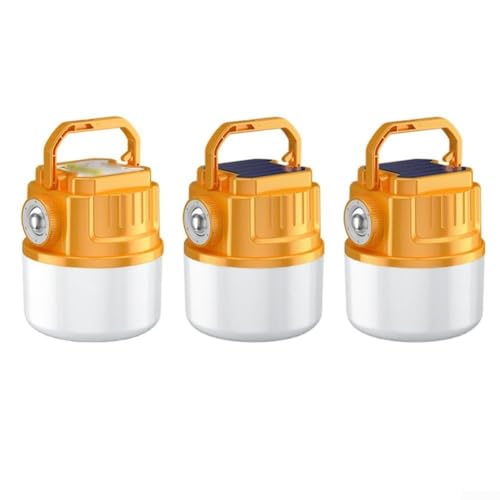 Luz solar para exteriores con capacidad de zoom, cuatro modos de iluminación, ideal para camping, senderismo y barbacoas (C51 amarillo)