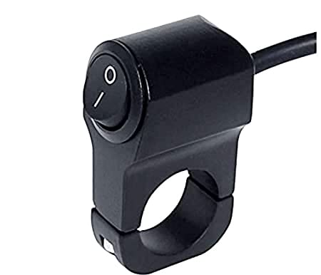 PETROX Handlebar Mount on-Off DC 12V Electrical System 3 A One Way Switch for Motorbike Fog Lamp/Head Light