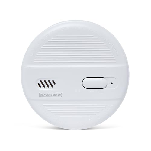 BLACK+DECKER Smoke Alarm for Homes - Battery Powered 10 Year Sensor Life with 9v Replaceable Battery Included. Easy to Install Smoke Detector Fire Alarm. Suitable for Hallways Landings Living Rooms