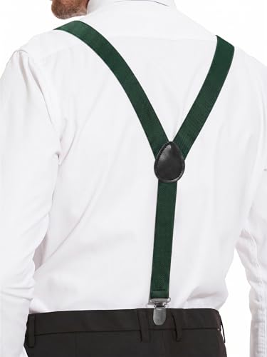 Image of habibee Suspenders and Bow Tie Set for Men, Adjustable Elastic Braces with Y-Back, Diverse Colors, Strong Clips