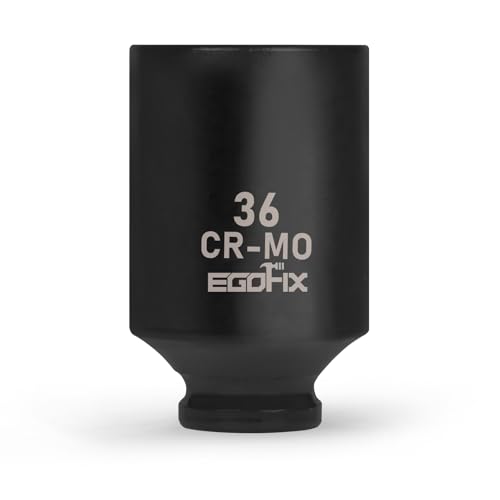 Image of 36mm Socket 1 /2 inch Drive Deep Impact Metric Socket,CR-MO 6 Point for Easy Removal of Axle Nut
