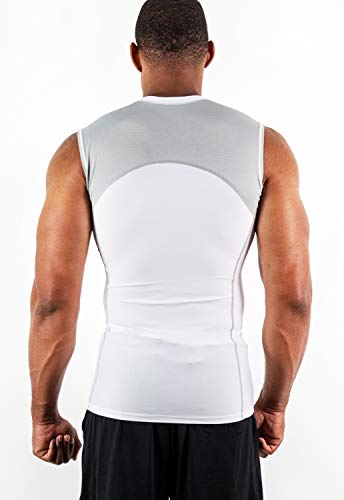 Image of DEVOPS 3 Pack Men's Athletic Compression Shirts Sleeveless