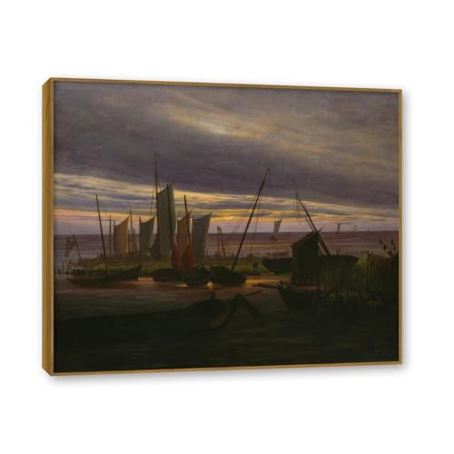 Tableau sur Toile d'exception avec sa reproduction à l'huile et cadre teck chic