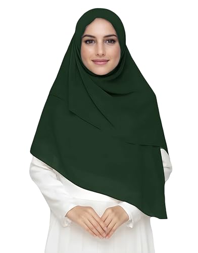 Lina & Lily Premium Chiffon Hijab Head Scarf Shawl Wrap for Muslim Women Square 58'' x 58''
