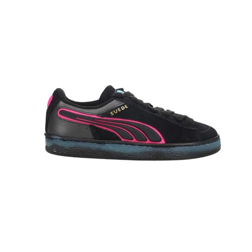 PUMA Kids Boys Suede Miosis Lights Jr Lace Up Sneakers Shoes - Black