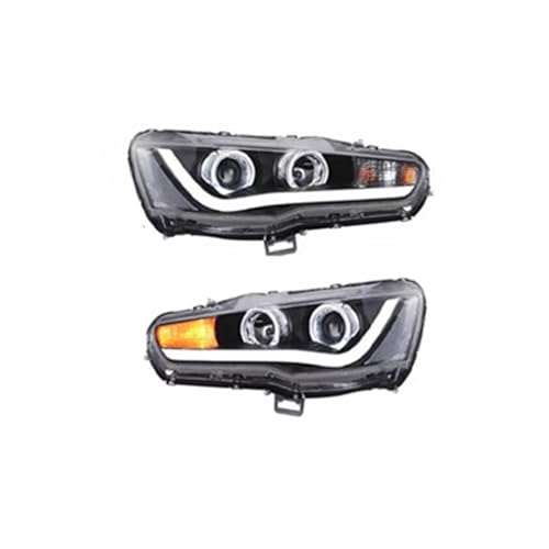 �t���i Compatible With Mitsubishi For Lancer For EVO X 2008 UP�p �w�b�h�����v �J�[�`���[�j���O ���C�g�p�[�c �v���O�A���h�v���C DRL �w�b�h���C�g�A�b�Z���u�� 2�Z�b�g