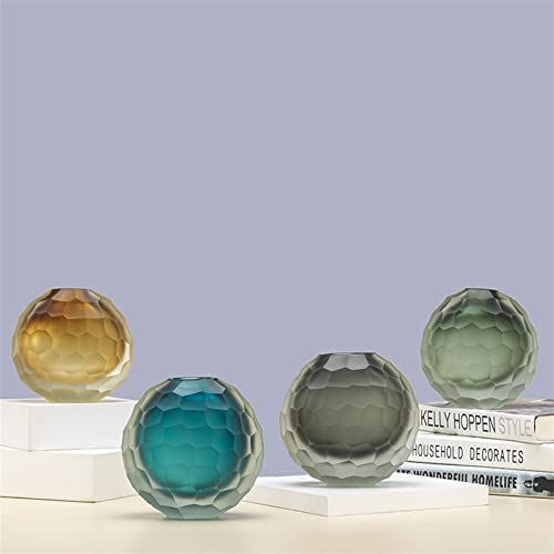 Vase en verre écailles poisson stable pour meuble tv - 5