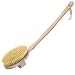 Hydrea London Exfoliating Body Scrub - Wet Dry Brush - Extra Firm Cactus Bristles - Detachable Handle for Skin Cleansing