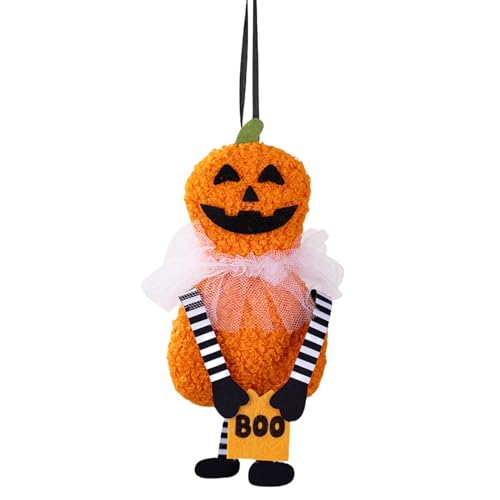 Halloween Ornaments, Pumpkin Pendant, 6.89x3.15 inches Ghost Decoration, Cute Style, Hangable Design for Indoor Home Adults Kids Party Holiday Wall Tree Table Display