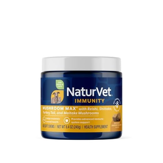 NaturVet Mushroom Max Advanced Immune Support Dog Supplement - 60 Ct