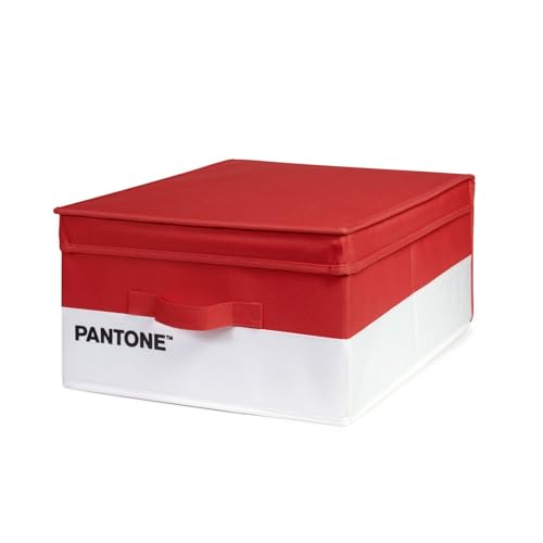 PANTONE Organizer Armadio Salvaspazio, Scatola Porta Oggetti e Abiti con Tasca Profumatore Armadio, Contenitore Giochi Bambini e Vestiti Pieghevole, Scatole per Armadio Portaoggetti 35x45x20 cm