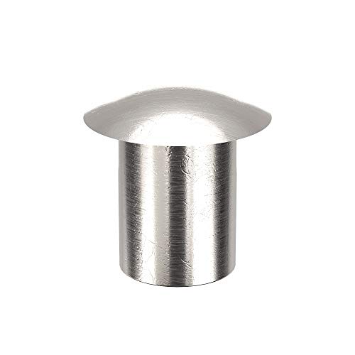 1/8 in Aluminum Semi-Tubular Rivet Compatible Oval Head Style, 0.096 in Hole Size, 3/32 in Dia,20400007165