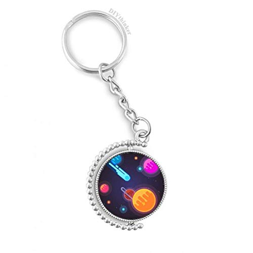 Porte-clés keyholder alien univers espace rotatif multicolore