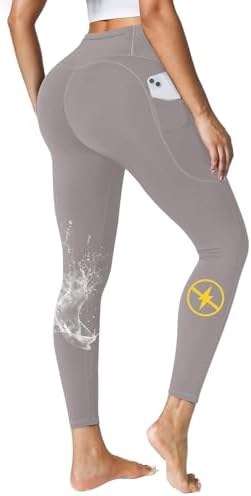 BRXL Women's Fleece Lined Leggings Pet Hair Resistant Tummy Control High Waisted Water Resistant with 3 Pockets Thermal Warm