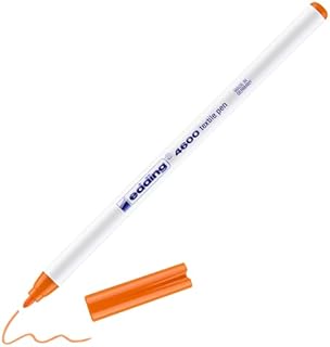 Edding 4600 Textile Pen - Grey - 1 Pen - Round Nib 1 Mm - Permanent Fabric Pens for Drawing On Textiles, Wash-Resistant to 60 °C - Fabric Pen, 4-4600012