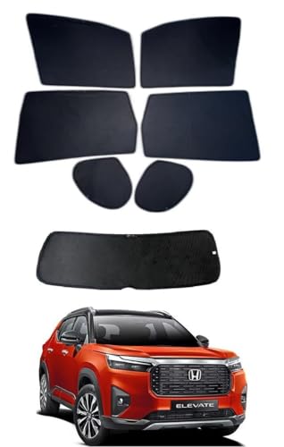 Image of Premium Car Sunshade Fix Type Non-Magnetic Curtain with Rear Dicky Curtain Set of 7pc for Elevate