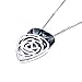 PICKRING Rose Shaped Guitar Pick Holder Necklace (SILVER)