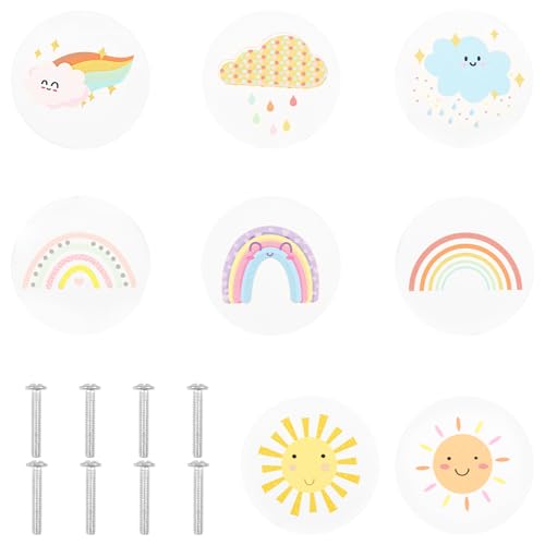 8Pcs Cabinet Drawer Knobs,Furniture Pull Knobs,Wood Knobs,Easy to Install Drawer Pulls,Decorative Wood Cabinets Knobs for Cabinet Closet Kids Room