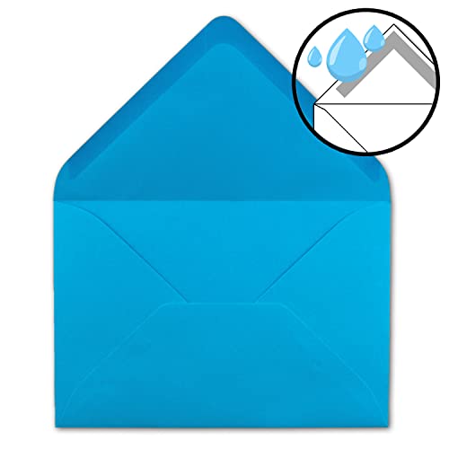 Folding Cards A6 - C6 Gummed Edges Without Box 20 Karten-Sets Azure Blue, 52 Azure Blue, 20 card sets - Image 3