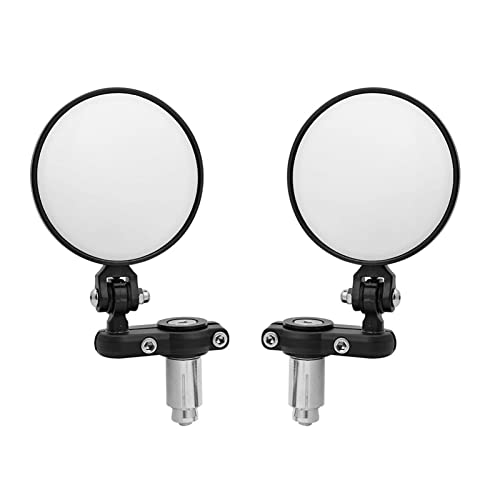 manillar espejo Espejos Redondos Universales Para Motocicleta 7/8 y 22mm Espejos Plegables Para Manillar Espejos Retrovisores Laterales Extremo Barra Aluminio Negro Motocicleta Espejo Retrovisor
