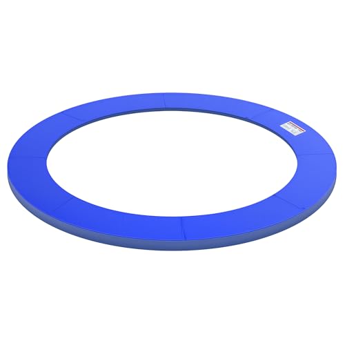 HOMCOM 8ft Trampoline Pad No Holes for Pole Blue