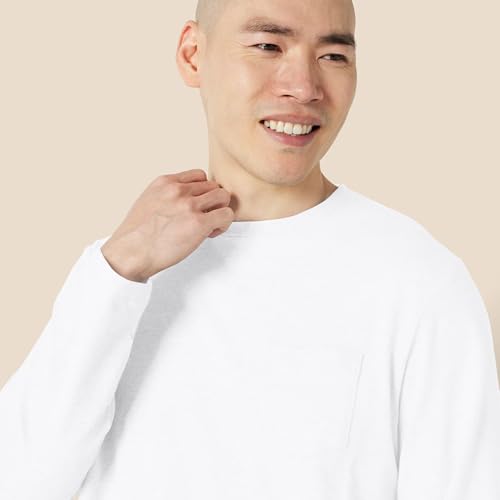 Image of Amazon Essentials Men's Regular-Fit Crewneck Long-Sleeve T-Shirt, Casual Cotton Jersey