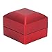 Produktbild LED Licht Ring Box, weiche Samt Interieur LED Schmuck Geschenketasche, rechteckige Schmuck Display(Red outside and white inside)